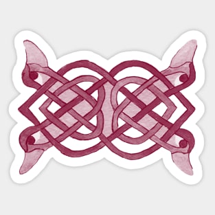 Purple Duck Celtic Tracery Sticker